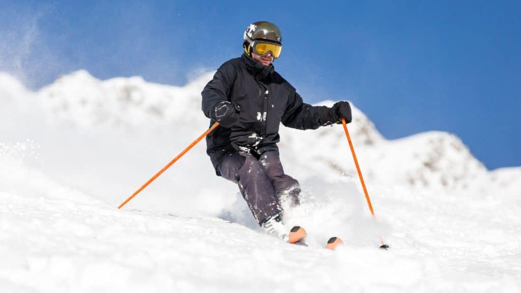Picture of a man skiing