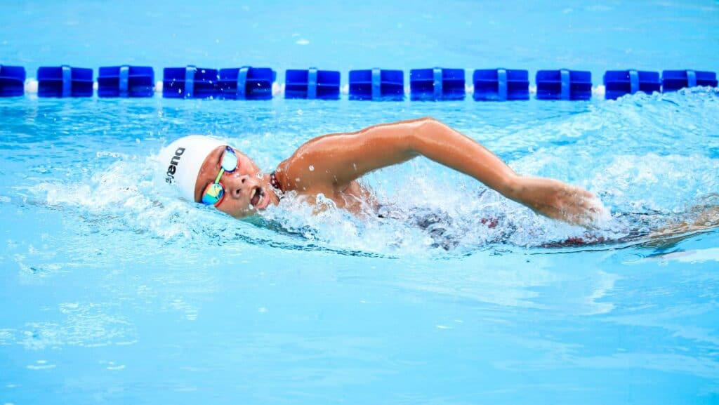 Photo of front crawl swimmer