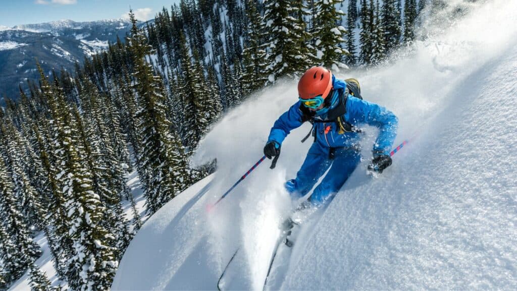 Picture of a person skiing